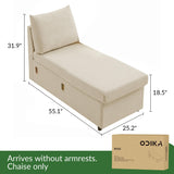 ODIKA Sleeper Sofa Additional Chaise – Chaise for Upgrading Your Existing L - ODIKA
