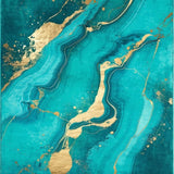 Elegant Turquoise Marble Aesthetic(Blue)