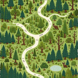 Delightful Pastel Woodland Scene(Green)