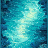 Coastal Oceanic Creature Motif(Blue)
