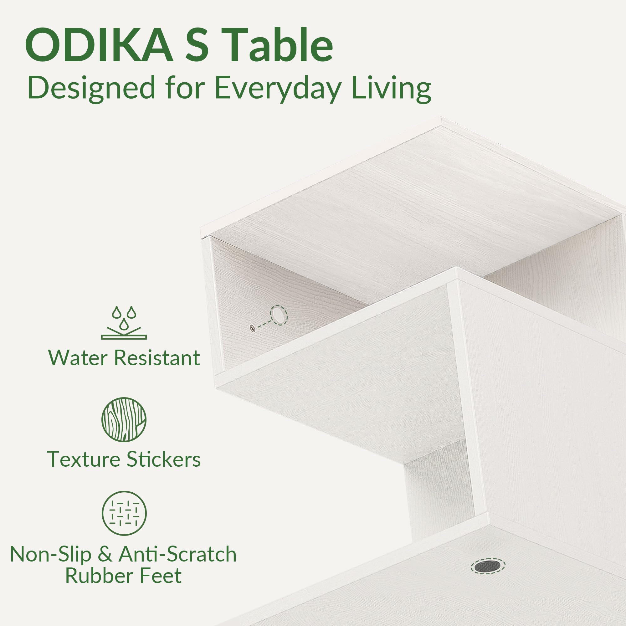 ODIKA Tokyo S Minimalist 3 Tier End Table - ODIKA