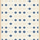 Geometric Star Motif in Pastel(White)