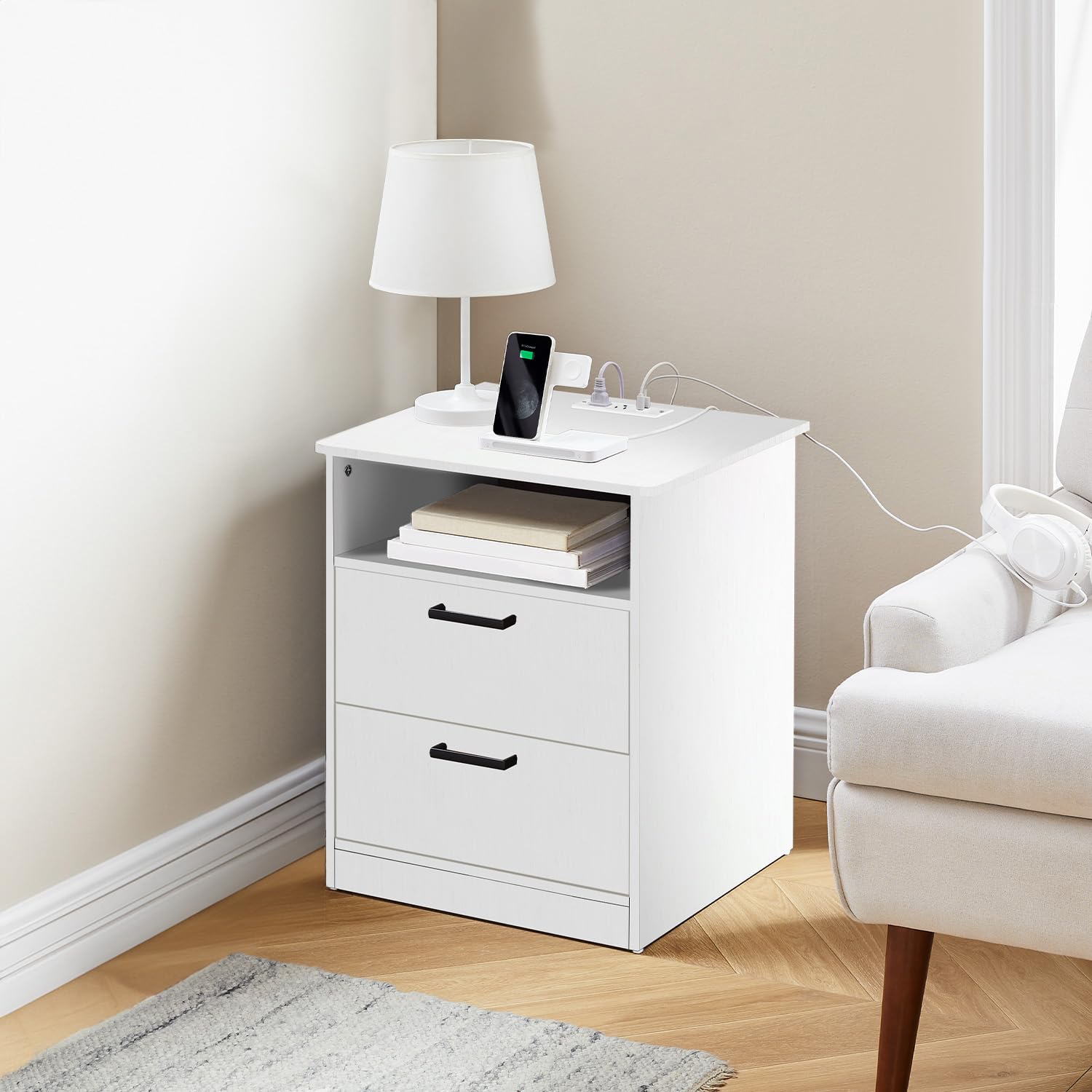 ODIKA Everyday Side Table with Fast Charging Station - ODIKA