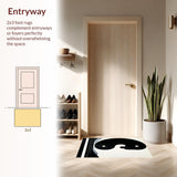 Contemporary Yin Yang Motif Accent(Black)