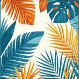 Bright Botanical Geometric Fusion(Blue)