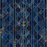 Elegant Marbleized Geometric Aesthetic(Blue)