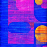 Artful Whimsical Curvilinear Shapes(Blue)