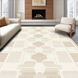 Modern Minimalist Area Neutral Beige Simple Geometric Shapes(Beige)