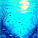 Luxurious Deep Sea Artistry(Blue)