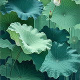Nature Inspired Circular Floral Motif(Green)