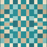 Vibrant Turquoise Geometric Elegance(Blue)