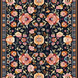Floral Elegance in Black Tones(Black)