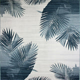 Rustic Neutral Palm Motif(Blue)