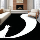 Contemporary Cozy Black and White(Black)