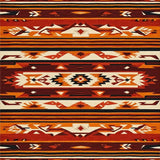 Bold Geometric Vintage Motif(Brown)
