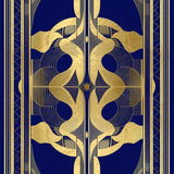 Modern Minimalist Gold Overlay(Blue)