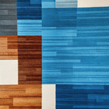 Abstract Blue Brown Non Slip(Blue)