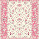 Elegant Staircase Runner with Floral Motifs(Red)