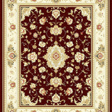 Elegant Traditional Floral Medallion(Red)