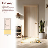 Beige Radiance Floral Accent Bath Non Slip Shower Decor(Ivory)