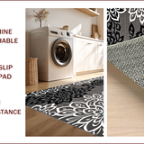 Stylish Floral Non Shedding Area(Gray)