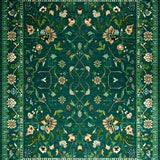Vibrant Green Geometric Motif(Green)