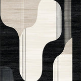 Artful Black and Beige Fluid Motion(Beige)