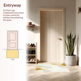 Stylish Beige Area With Cream And Gold Flowing(Beige)