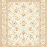 Classic Area with Subtle Floral Inspired Tiled Design(Ivory)