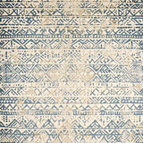Chic Ivory Beige Area with Distressed Boho Tribal(Beige)