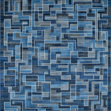 Artful Geometric Blue Tones(Blue)