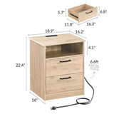 ODIKA Everyday Side Table with Fast Charging Station - ODIKA