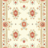 Sophisticated Area Beige and Cream Geometric Floral(Beige)