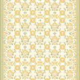 Stylish Boho Inspired Area with Beige Floral Lattice and Khaki Accents(Beige)