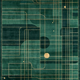 Modern Abstract Area Deep Green & Gold(Green)