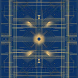 Modern Blue Gold Abstract Elegance(Blue)