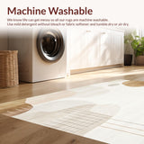 Abstract Creamy Beige Runner for Home Absorbent Kitchen Floor(Beige)