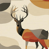 Artistic Sika Deer Textural Element(Beige)
