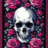 Gothic Floral Skull Aesthetic(Red)