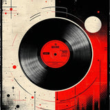 Vibrant Circular Vinyl Aesthetic(Black)