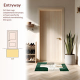 Abstract Shape Beige Dark Green(Green)