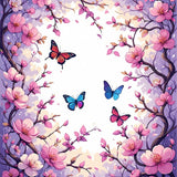 Delicate Butterfly and Floral Fusion(Pink)