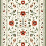 Lively Cream Beige Garden Scene(Ivory)