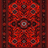 Sophisticated Retro Circular Design Flair(Red)
