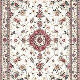 Timeless Oriental Area Classic Beige Floral Medallion(Beige)