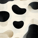 Modern Abstract Wavy Area Chic Beige Black Contour(Beige)