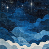 Lively Astronomical Patterned Accent(Blue)