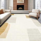 Minimalist Brushstroke Area Showcasing Forms and Muted Cream Shades(Beige)