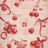 Cherry Ribbon Bowknot and Red Fruit Seamless(Red)