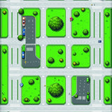 Whimsical White Car Path Design(Green)